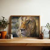 Lion Canvas Art - Lion Around by Chris Tutty