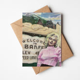 Marilyn Monroe "Welcome to Banff" Greeting card by Chris Tutty