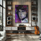 Jim Morrison Canvas Art by Chris Tutty - The Doors Purple Rock Legend
