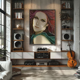 Celine Dion Canvas Art by Chris Tutty - Canadian Pop Diva Portrait