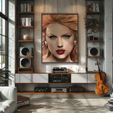 Taylor Swift Canvas Art by Chris Tutty - Pop Country Superstar Portrait