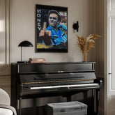 Johnny Cash Canvas Art by Chris Tutty - The Folsom Flip Country Legend