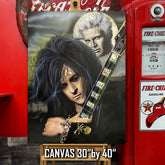 Steve Stevens Canvas Art by Chris Tutty - Billy Idol Guitar Legend