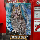 Great Horned Owl Canvas Art by Chris Tutty