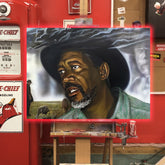 Morgan Freeman Signed Canvas Art by Chris Tutty - The Unforgiven Legacy