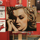 Vulnerable Marilyn Monroe celebrity portrait by Chris Tutty