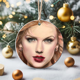 Taylor Swift Ceramic Art Ornament by Chris Tutty