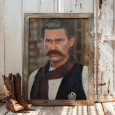 Kurt Russell Canvas Art by Chris Tutty - Wyatt Earp Western Legend