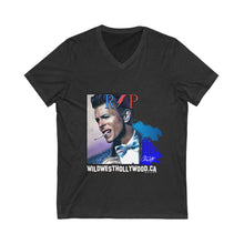 BOWIE R.I.P. Unisex Jersey Short Sleeve V-Neck Tee