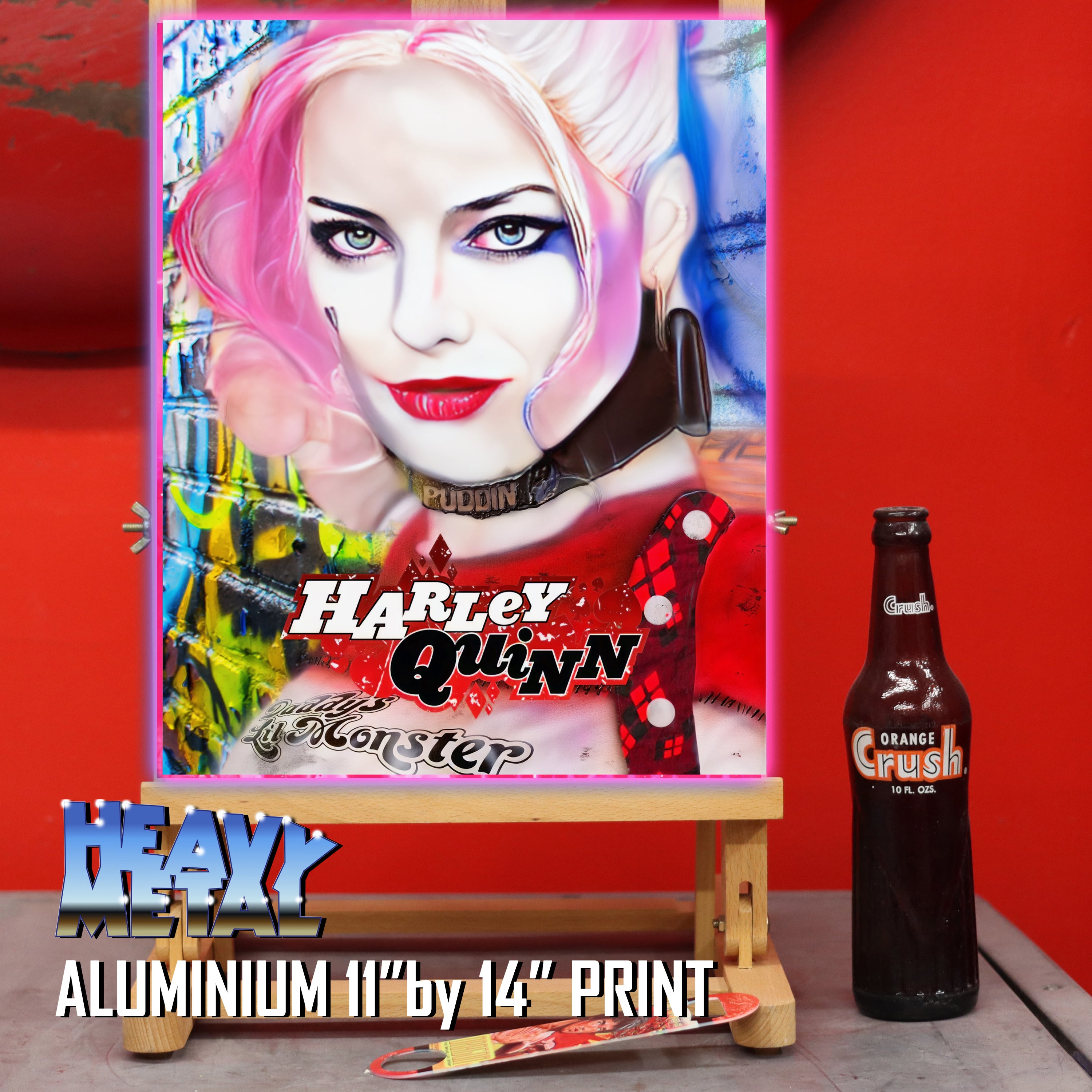 "Little Monster" Harley Quinn celebrity portrait by Chris Tutty