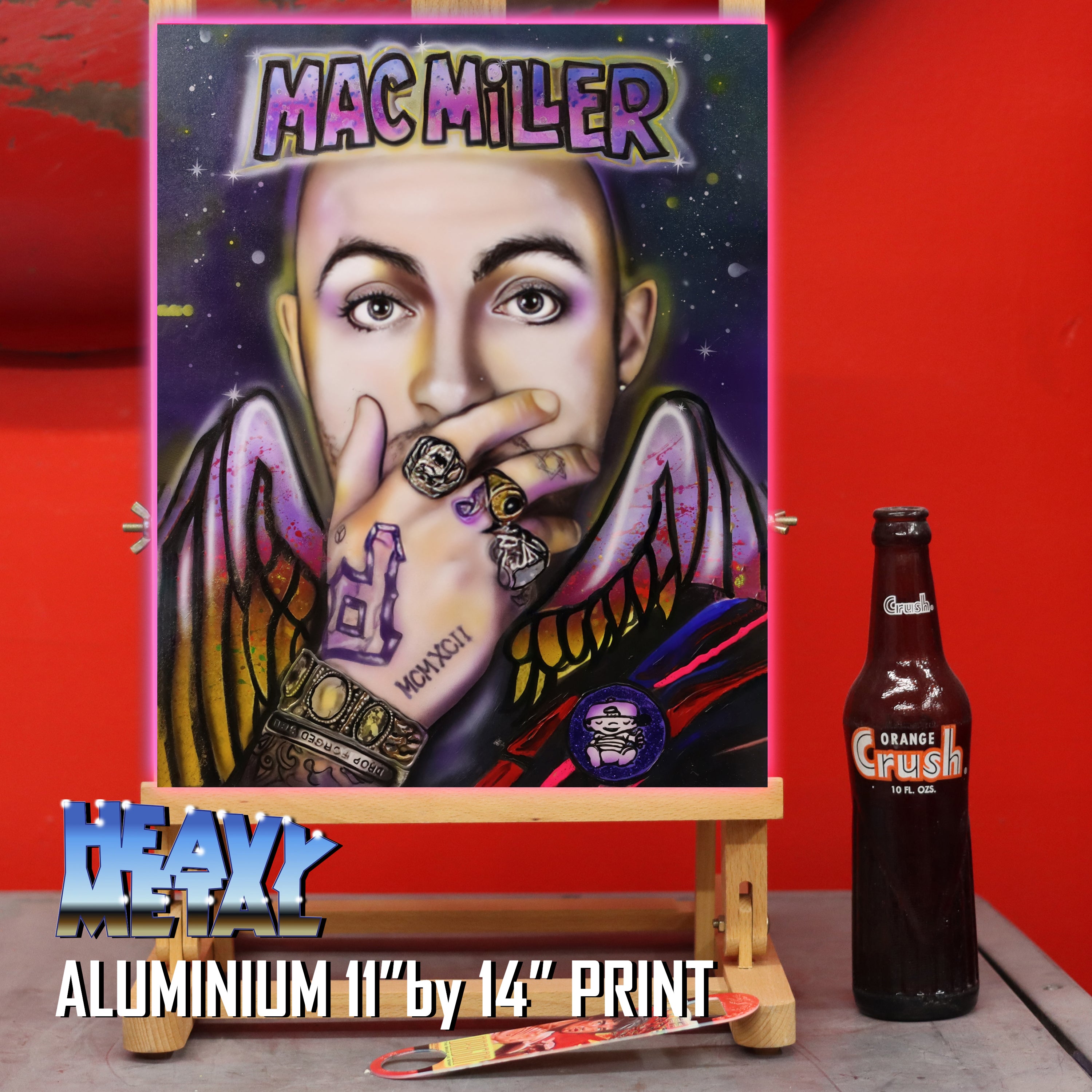 "In Flight" Mac Miller celebrity portrait by Chris Tutty