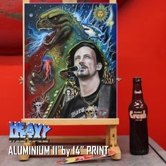 Gojira Art by Chris Tutty - Echoes of the Deep  signed celebrity art