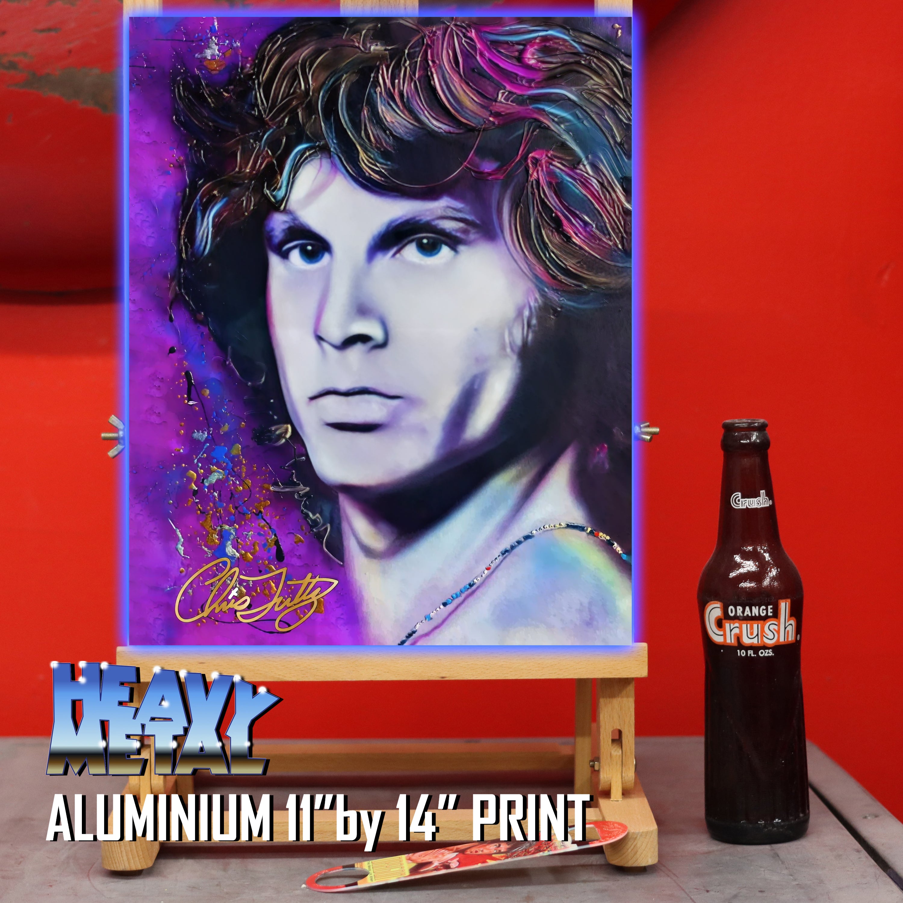 Jim Morrison Purple portrait by Chris Tutty