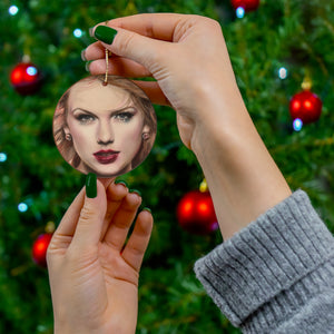Taylor Swift Ceramic Art Ornament by Chris Tutty