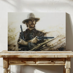 "The Outlaw Josie Wales" Clint Eastwood Canvas by Chris Tutty