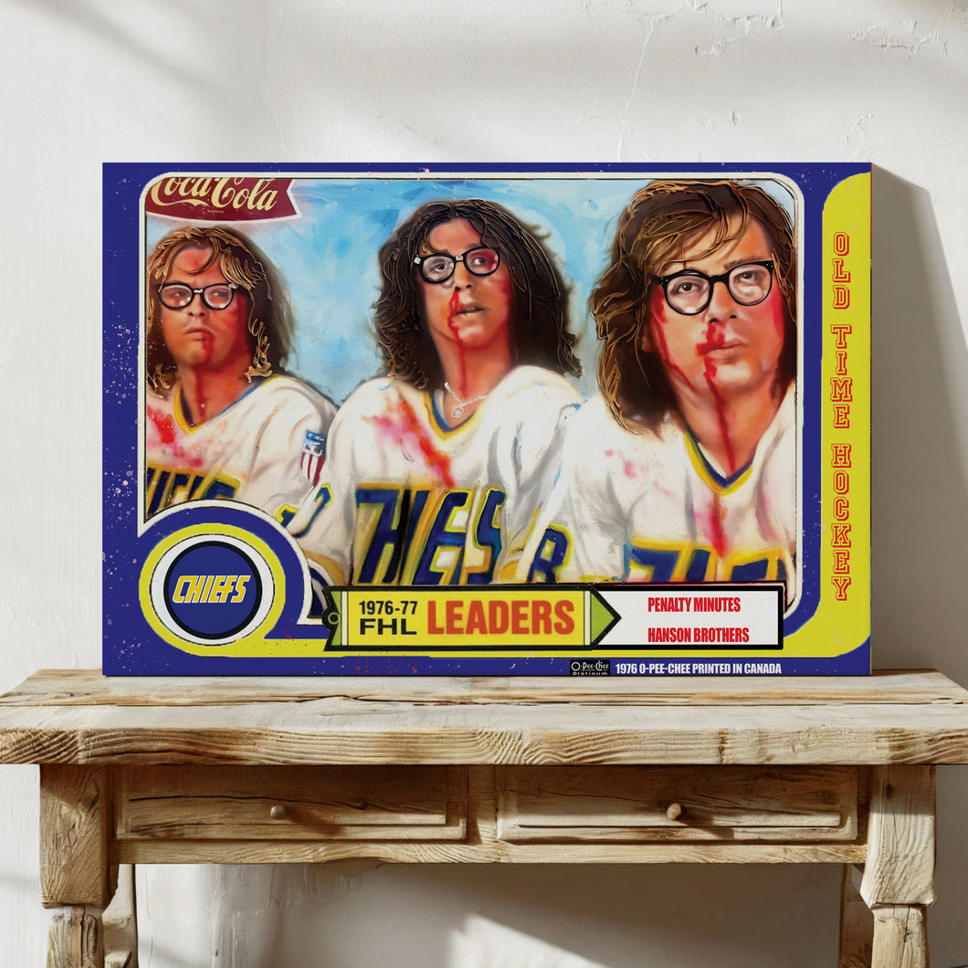 Signed celebrity Hanson Brothers portrait by Chris Tutty