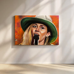 "Malibu" Miley Cyrus celebrity portrait by Chris Tutty