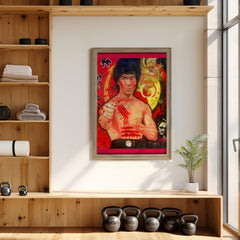 "The Dragon, The Tiger, and The Crow" Bruce Lee celebrity portrait  by Chris Tutty