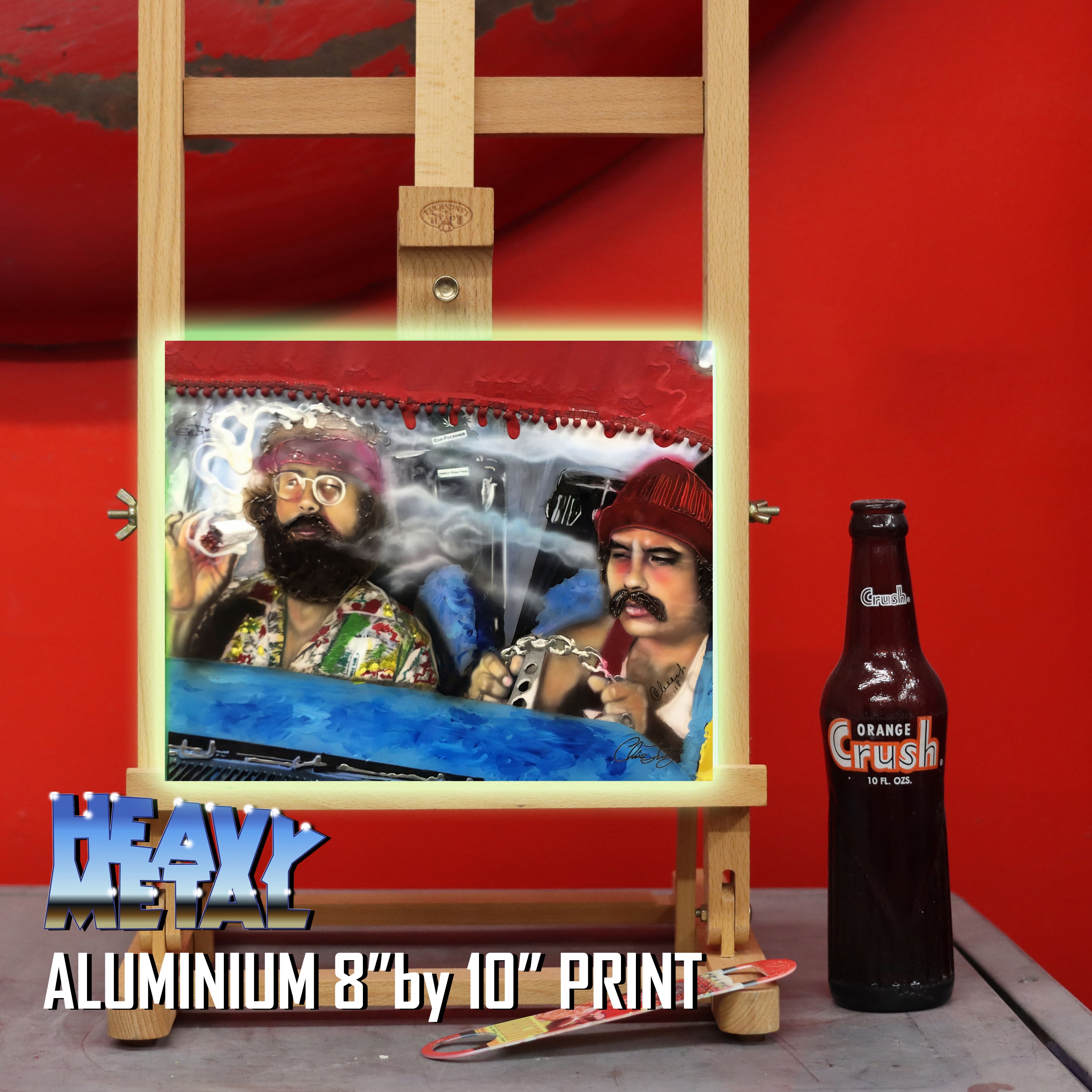 "Up in Smoke" Cheech & Chong signed celebrity portrait by Chris Tutty