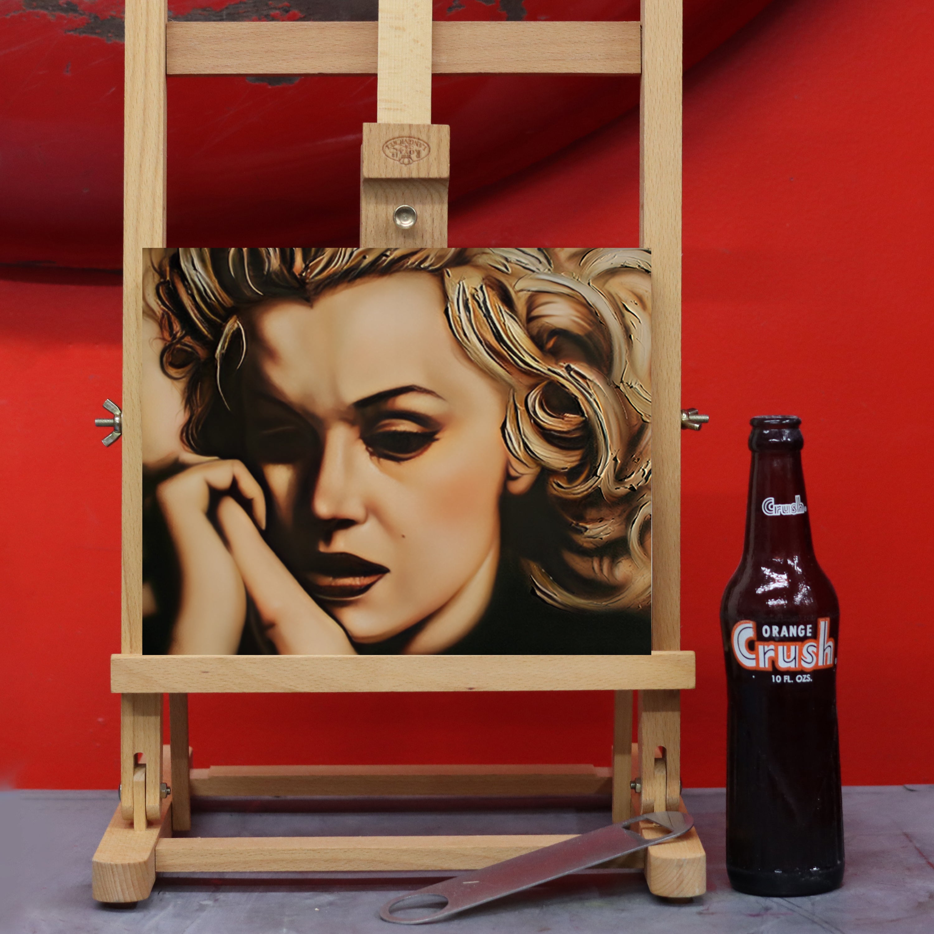 Vulnerable Marilyn Monroe  celebrity portrait by Chris Tutty