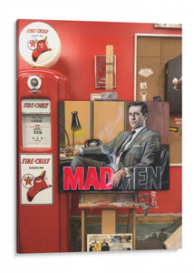 "Mad World" Celebrity Signed Portrait Jon Hamm as Don Draper By Chris Tutty