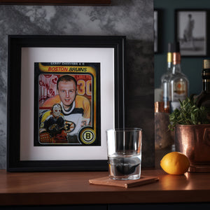 Gerry Cheevers Hockey portrait by Chris Tutty