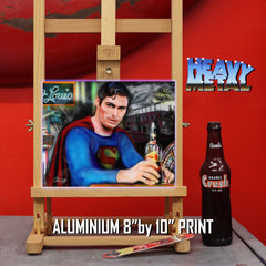 "Drunk Superman" Christopher Reeve celebrity portrait by Chris Tutty