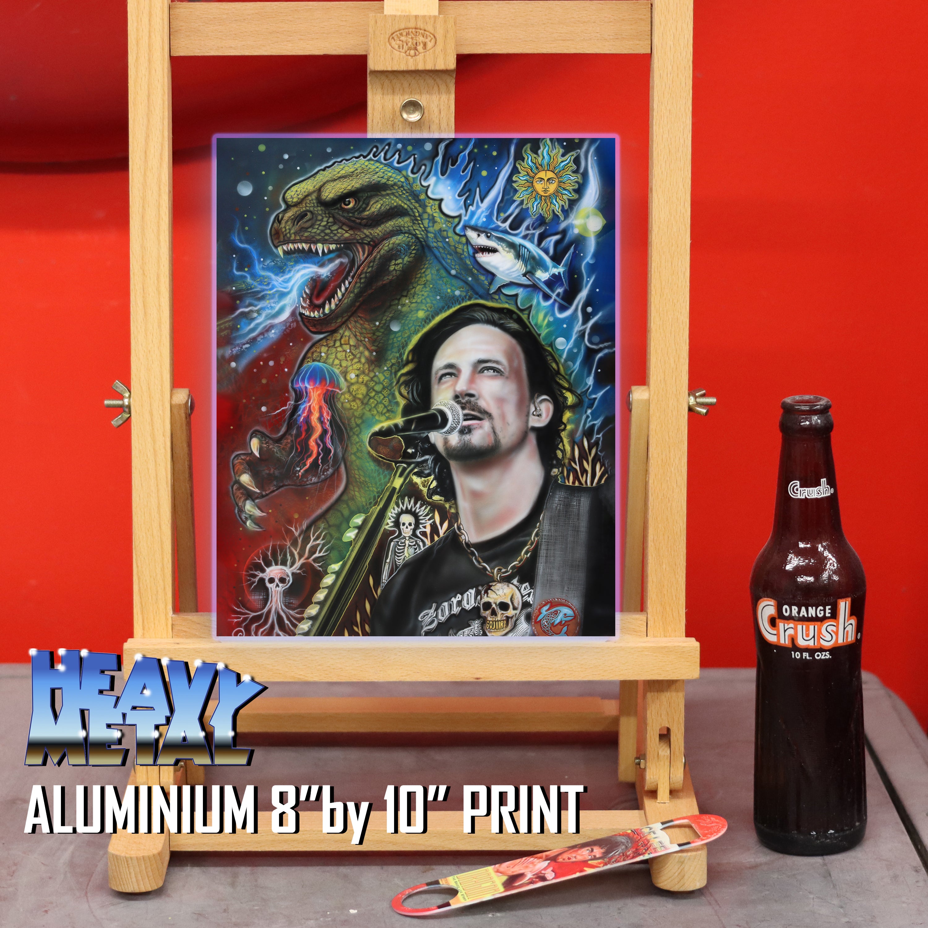 Gojira Art by Chris Tutty - Echoes of the Deep  signed celebrity art