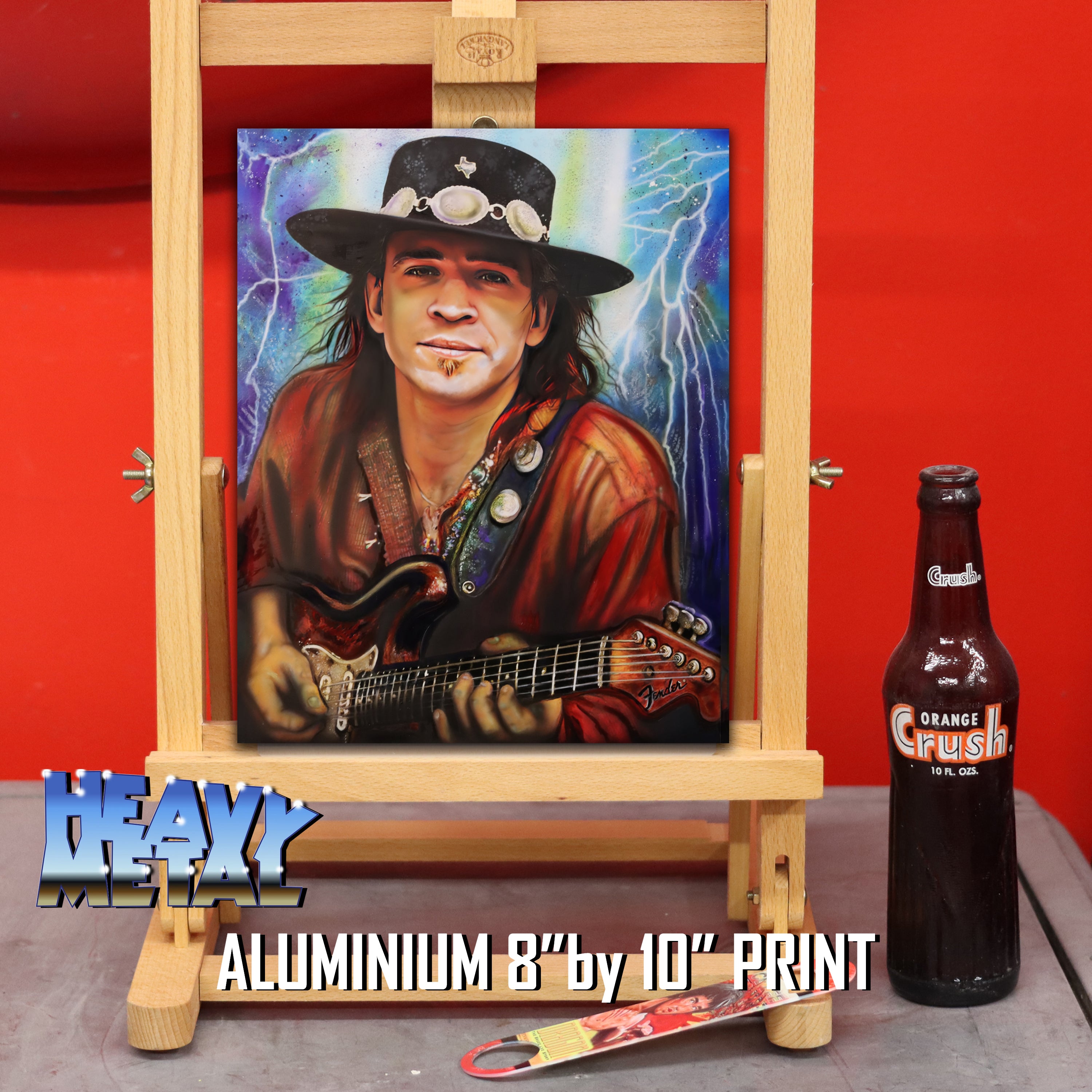 Stevie Ray Vaughan Canvas Art by Chris Tutty - Texas Pride and Joy Blues Guitar