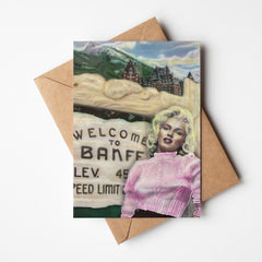 Marilyn Monroe "Welcome to Banff" Greeting card by Chris Tutty