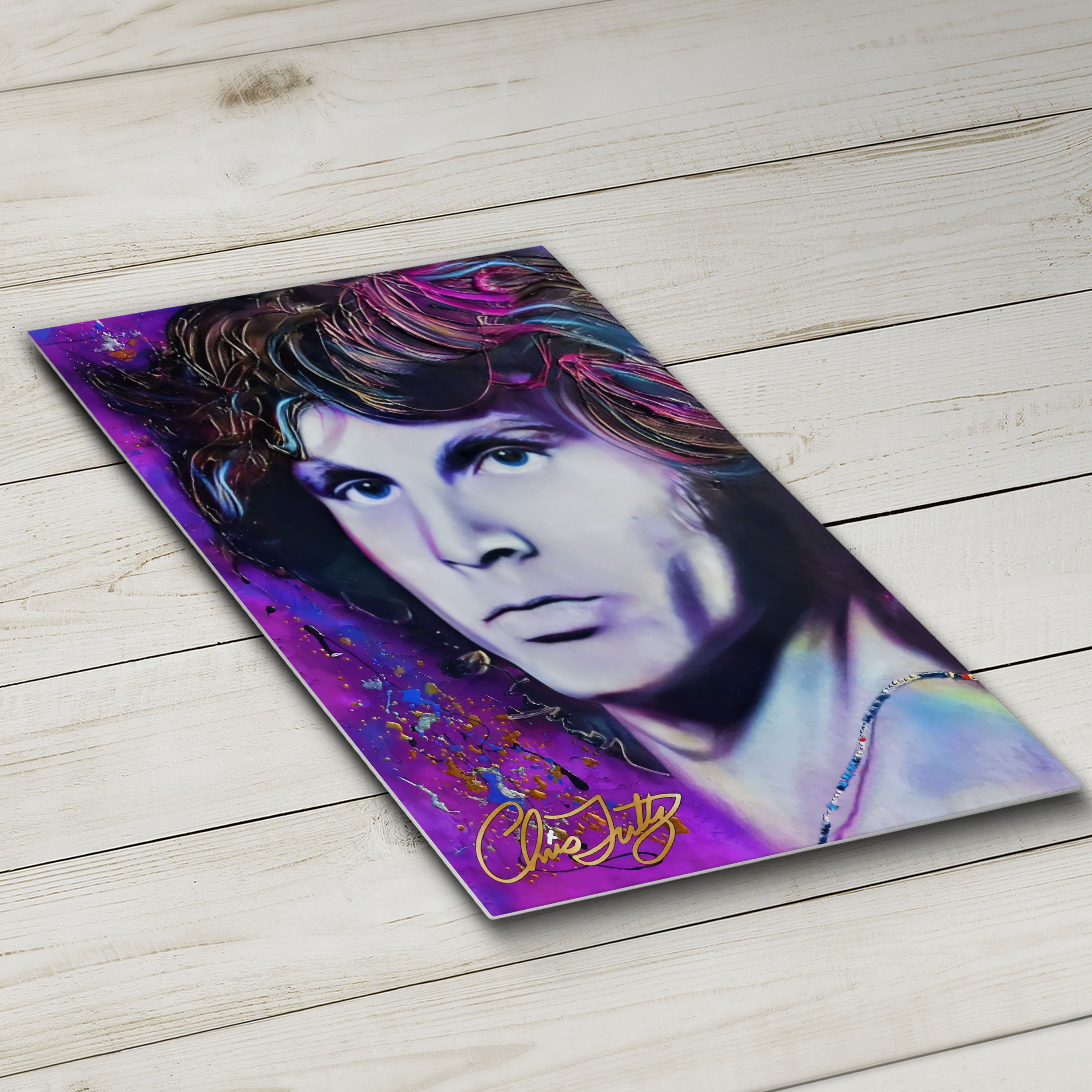 Jim Morrison Purple portrait by Chris Tutty