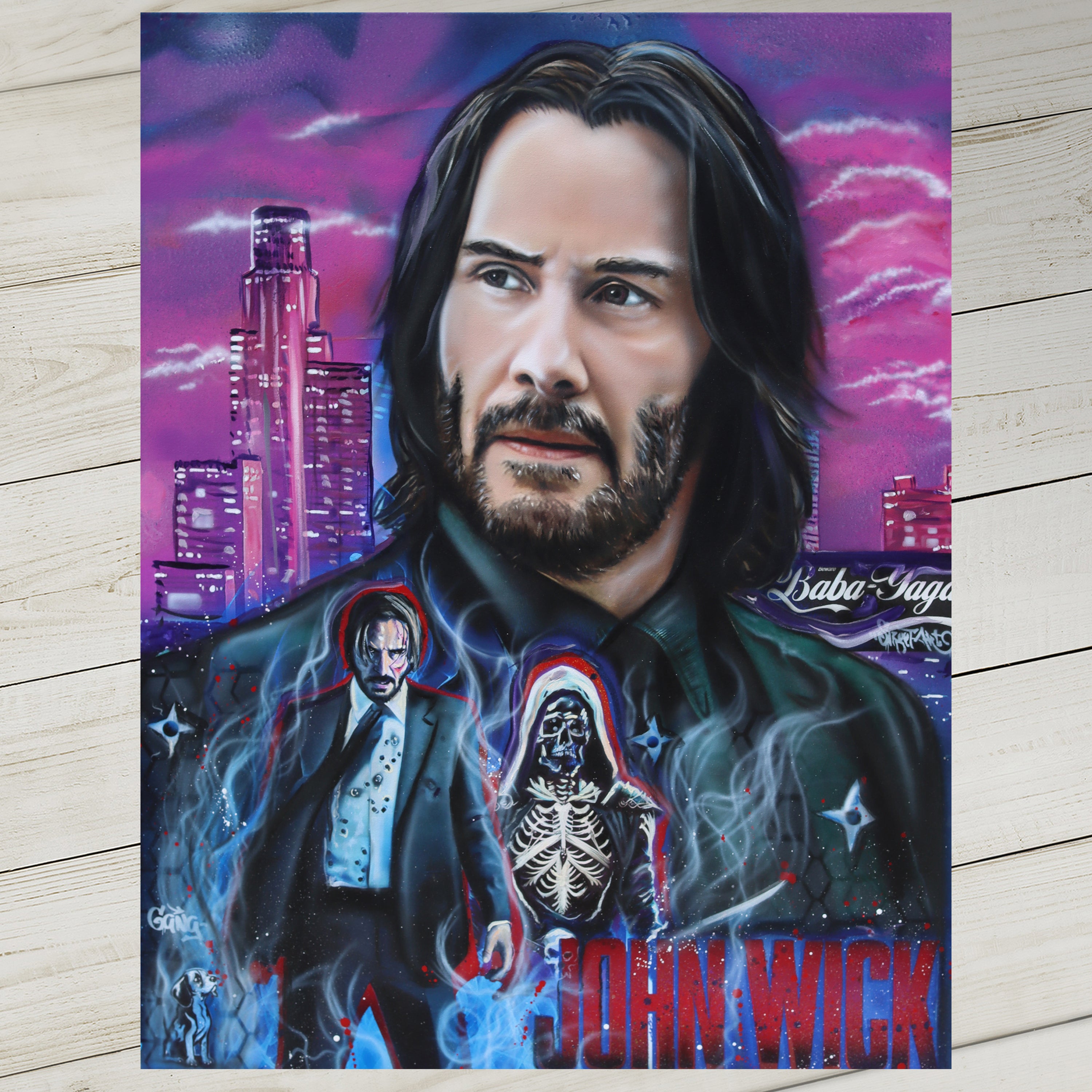 John Wick" Celebrity Portrait By Chris Tutty