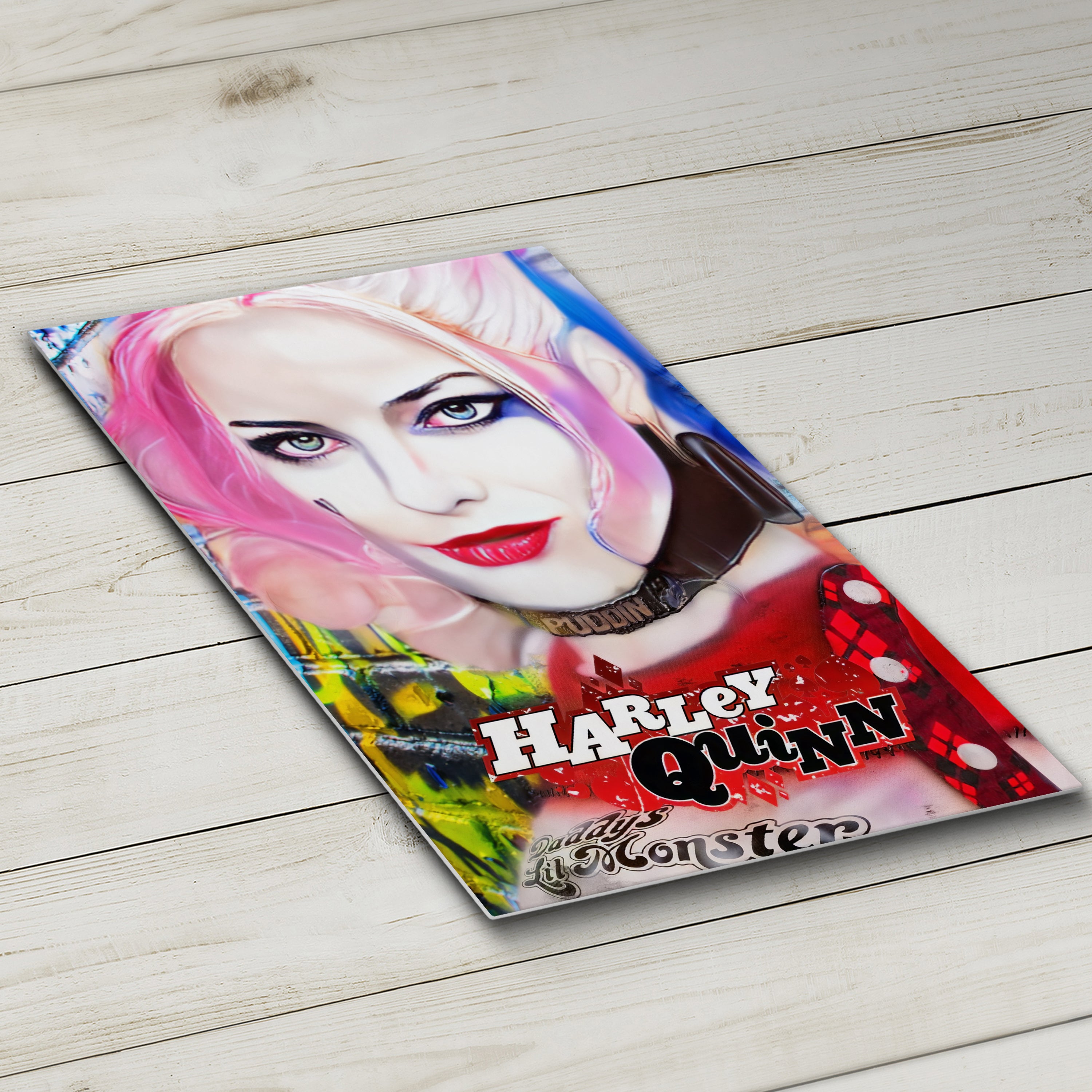 "Little Monster" Harley Quinn celebrity portrait by Chris Tutty