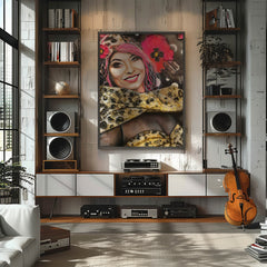 "Shania's Chic Serenade" Shania Twain Portrait By Chris Tutty