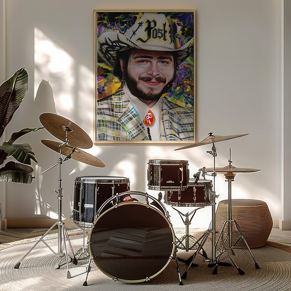 "Cereal Killer" Post Malone Celebrity Portrait By Chris Tutty