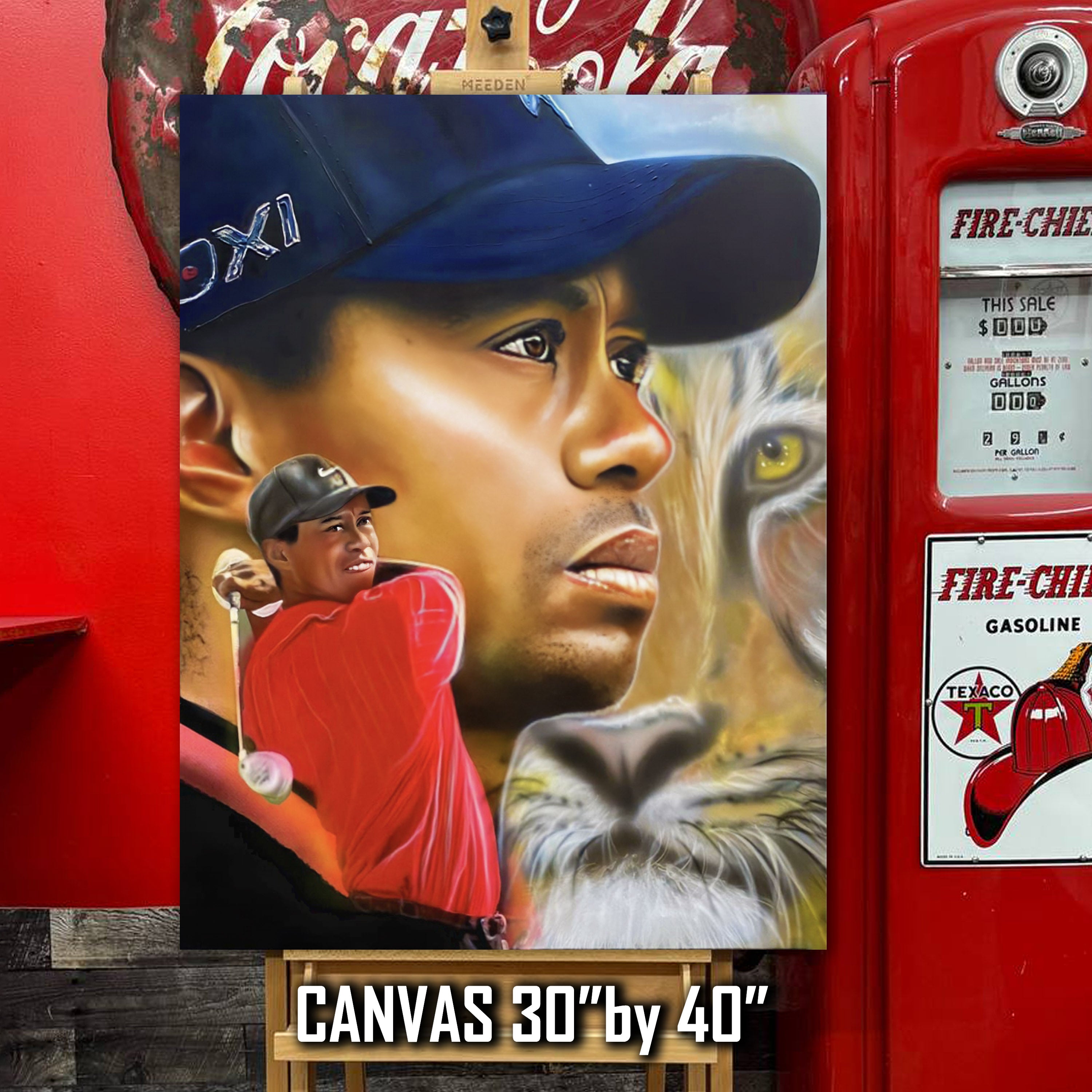 Eye of the Tiger Canvas Art - Tiger Woods by Chris Tutty