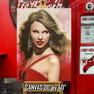 "RED" Taylor Swift Celebrity Portrait By Chris Tutty