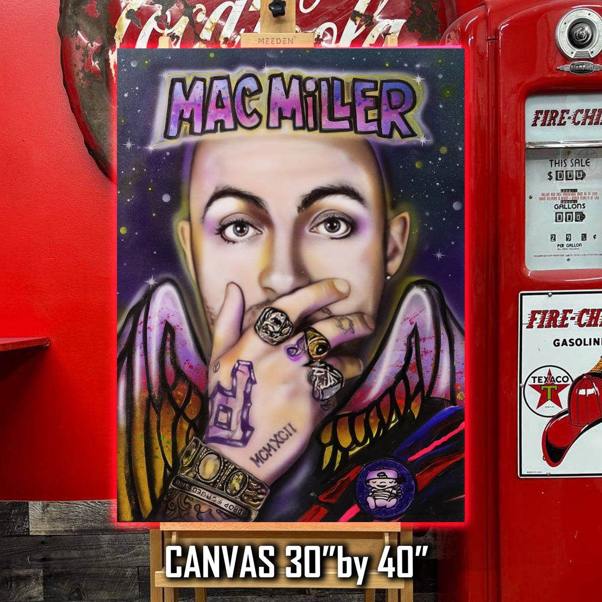 "In Flight" Mac Miller celebrity portrait by Chris Tutty