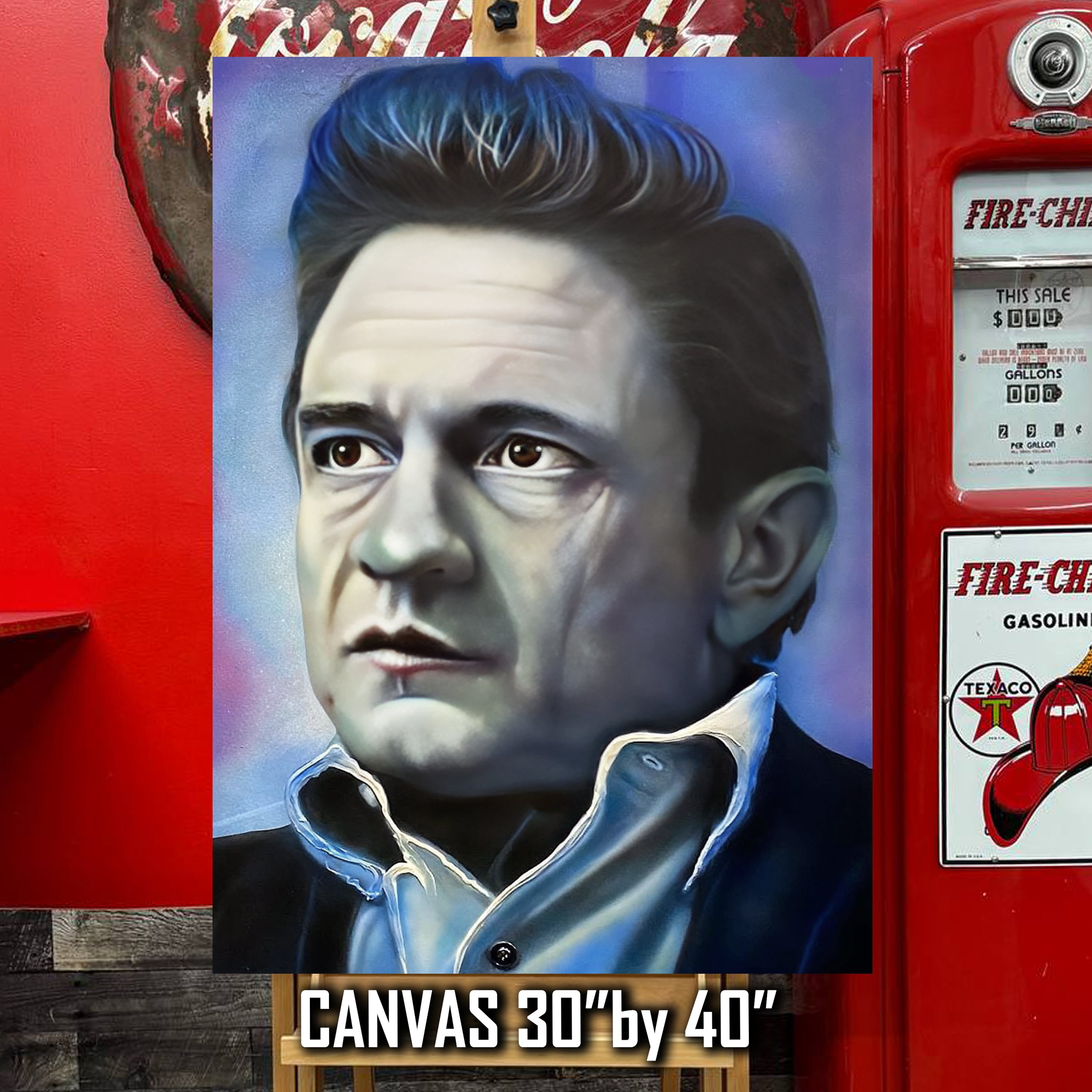 "Hurt" Johnny Cash celebrity portrait by Chris Tutty (Copy)