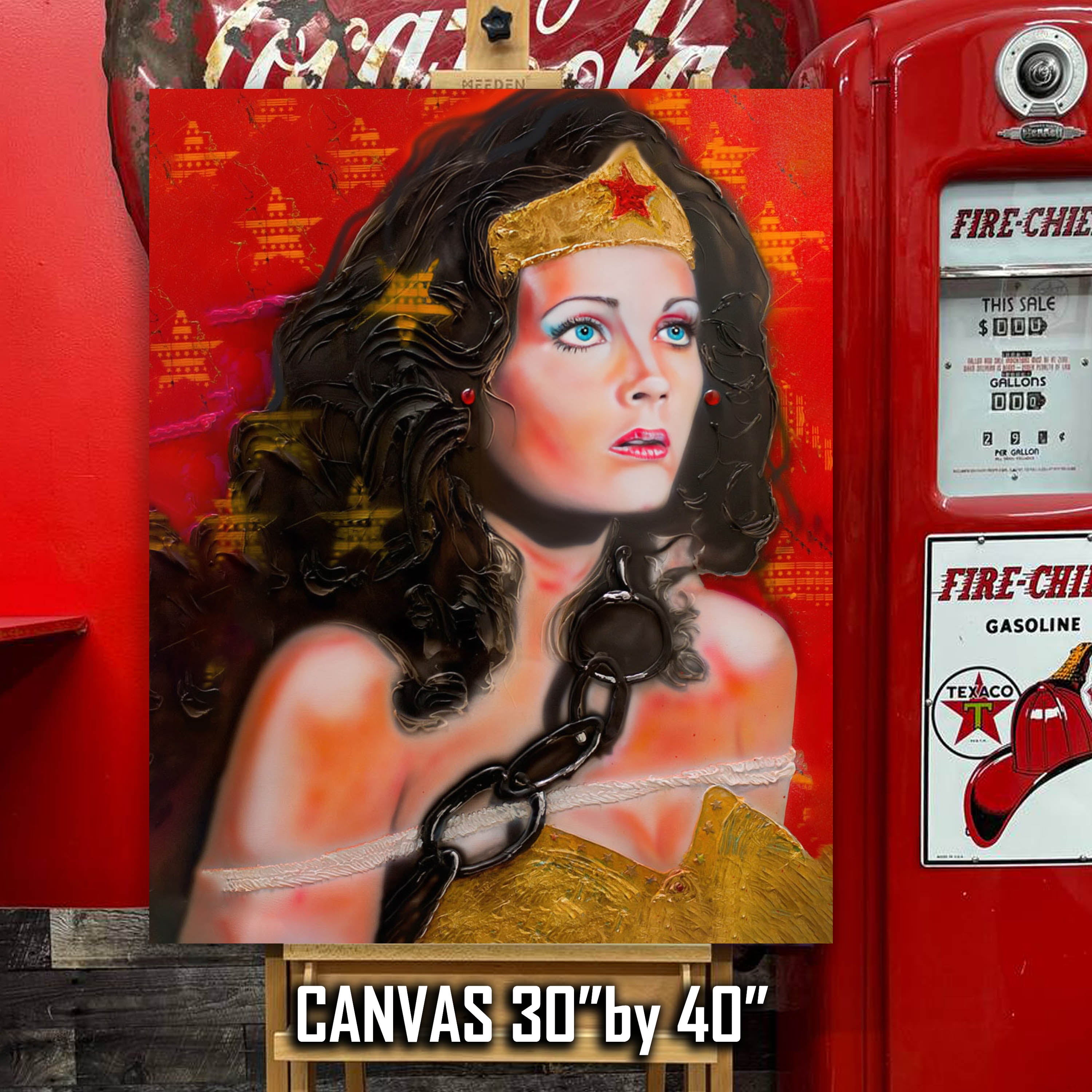 "Wonder woman" Linda Carter Portrait By Chris Tutty