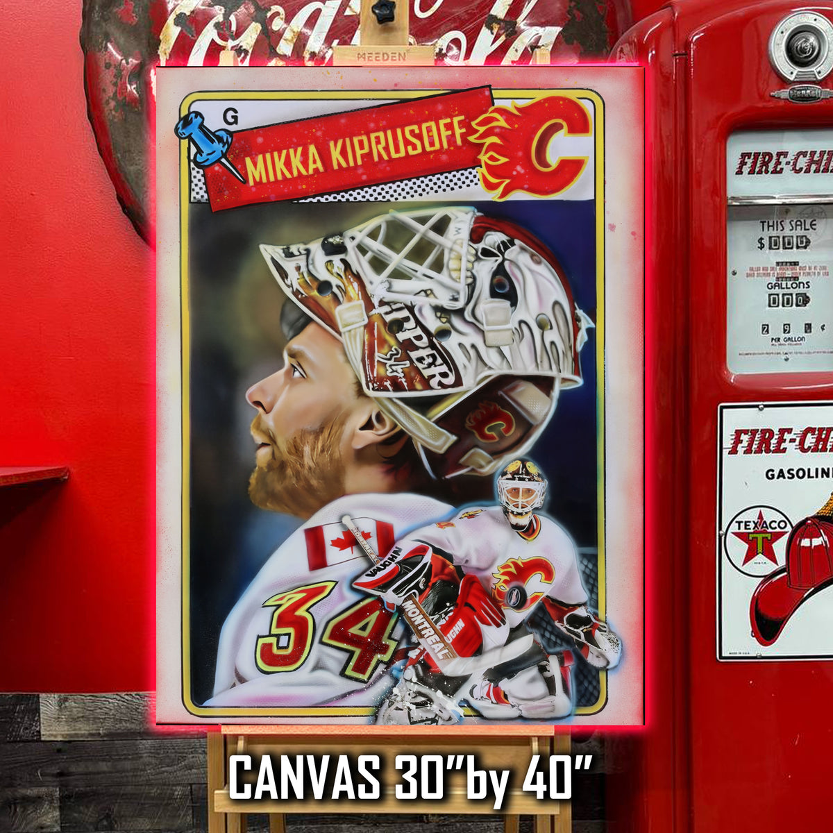 'The Wall" Mikka Kiprusoff portrait by Chris Tutty