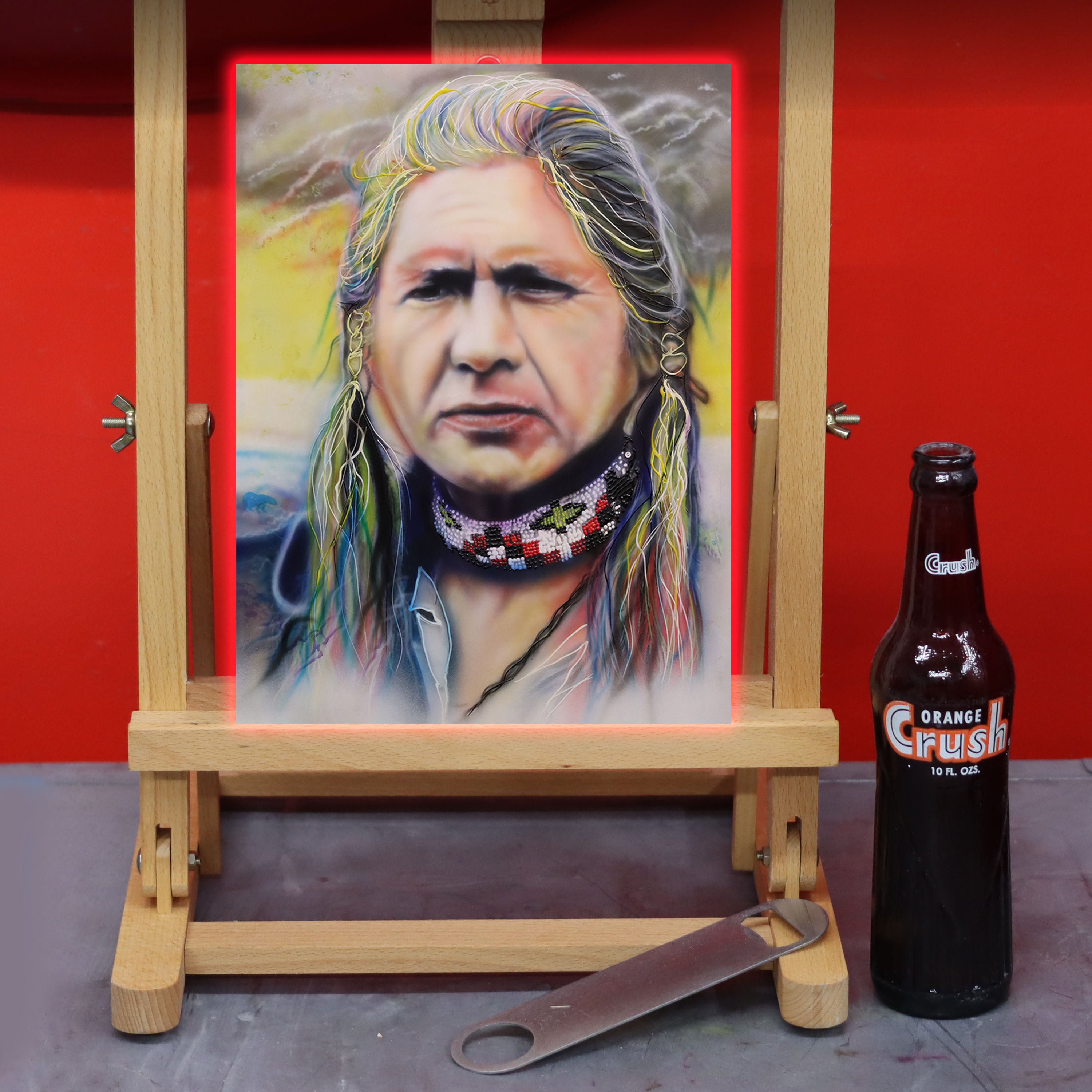 Gordon Tootoosis celebrity portrait by Chris Tutty