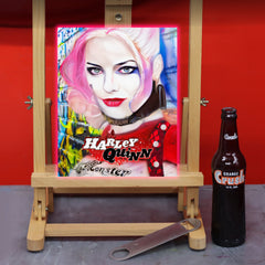 "Little Monster" Harley Quinn celebrity portrait by Chris Tutty