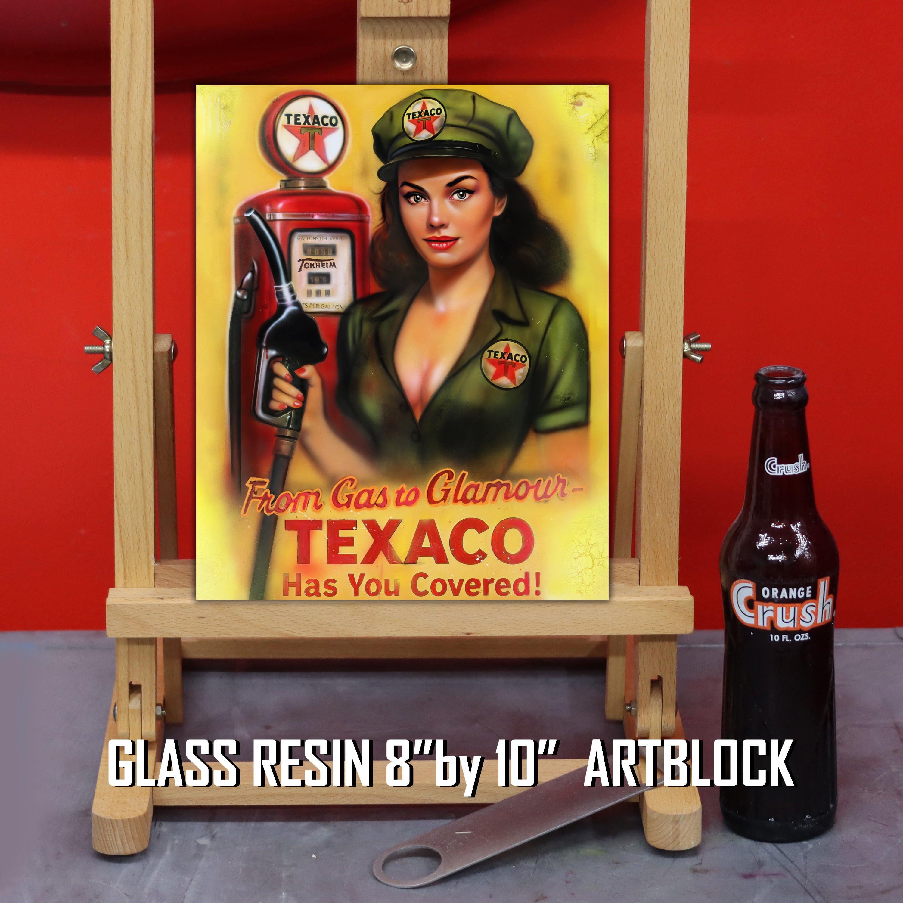 From Gas to Glamour - Texaco Pinup art by Chris Tutty