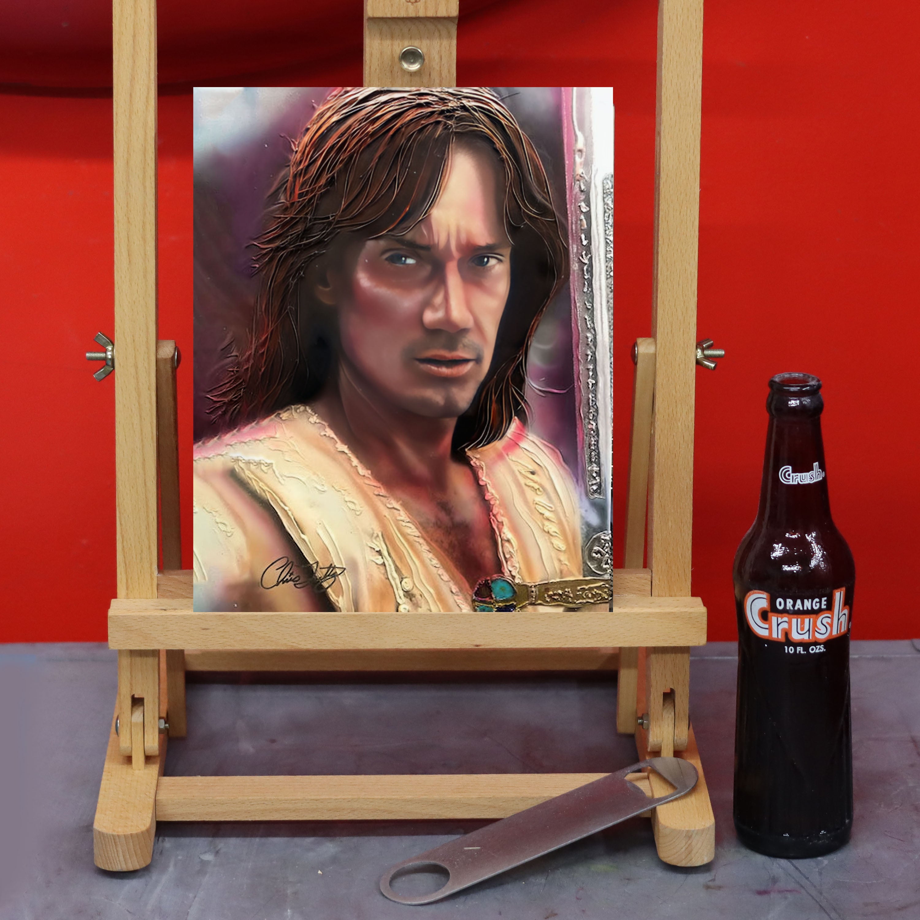 "Hercules" Kevin Sorbo Celebrity Portrait By Chris Tutty