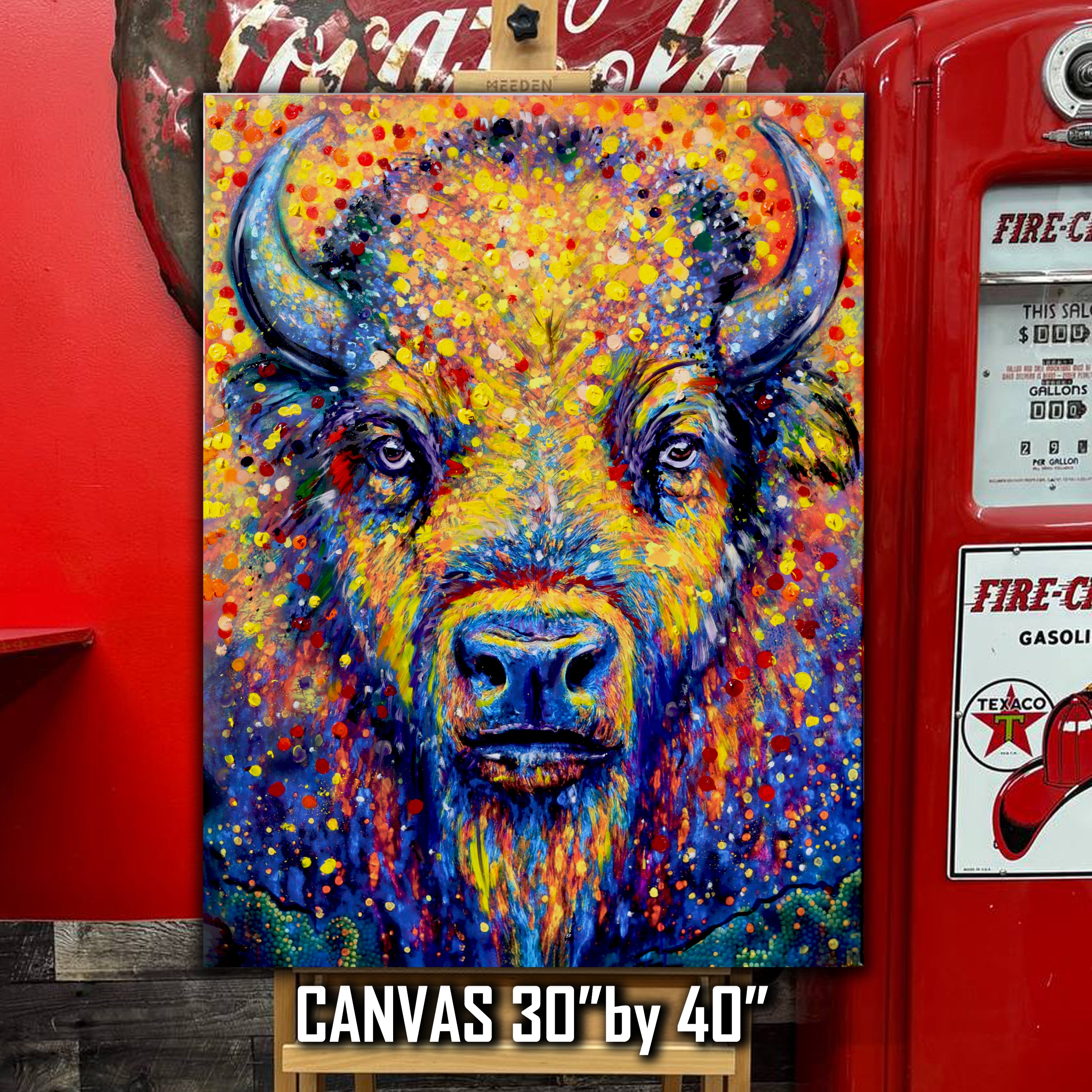 Bison Canvas Art - Guardians of the Grasslands by Chris Tutty