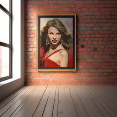 "RED" Taylor Swift Celebrity Portrait By Chris Tutty