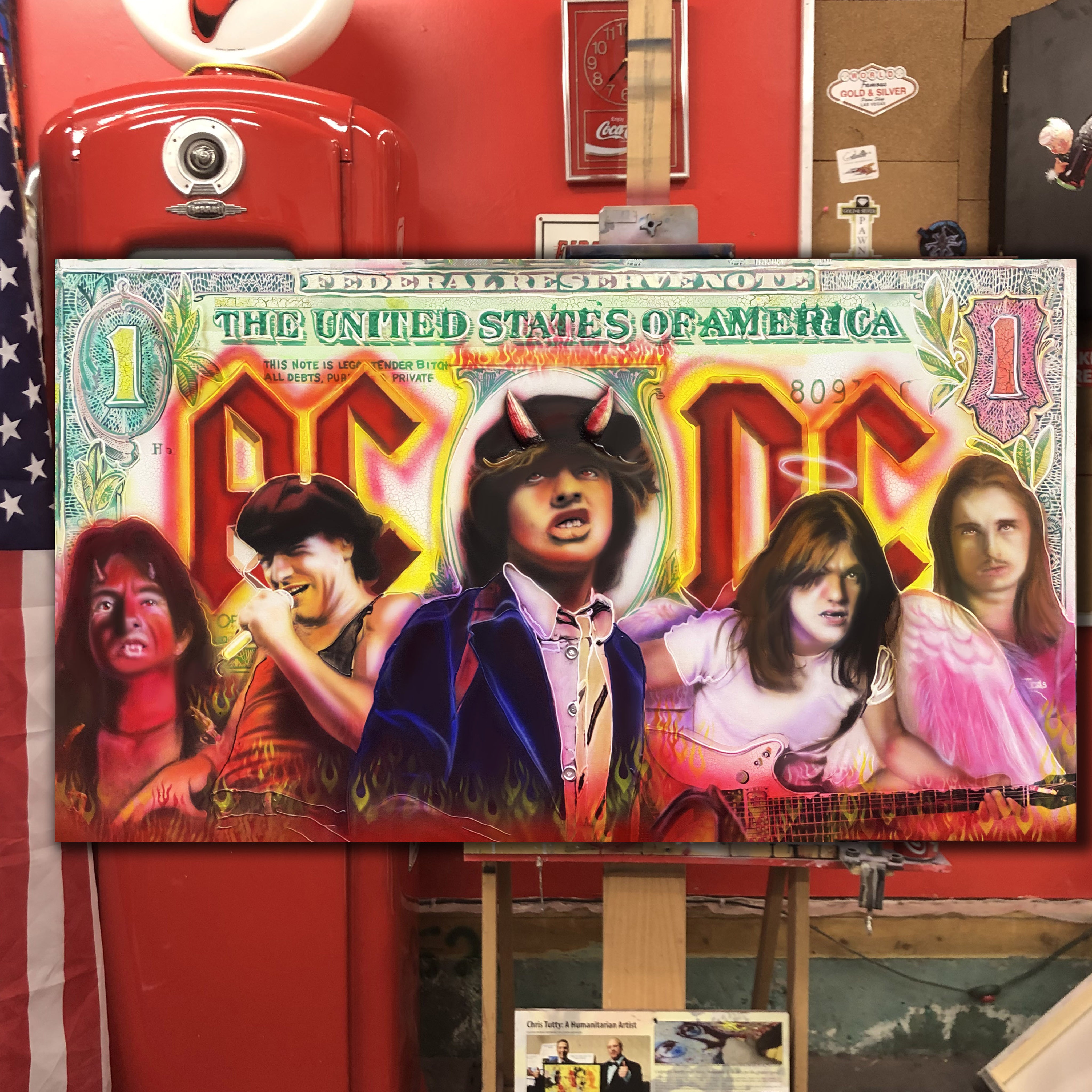 ACDC celebrity portrait by Chris Tutty