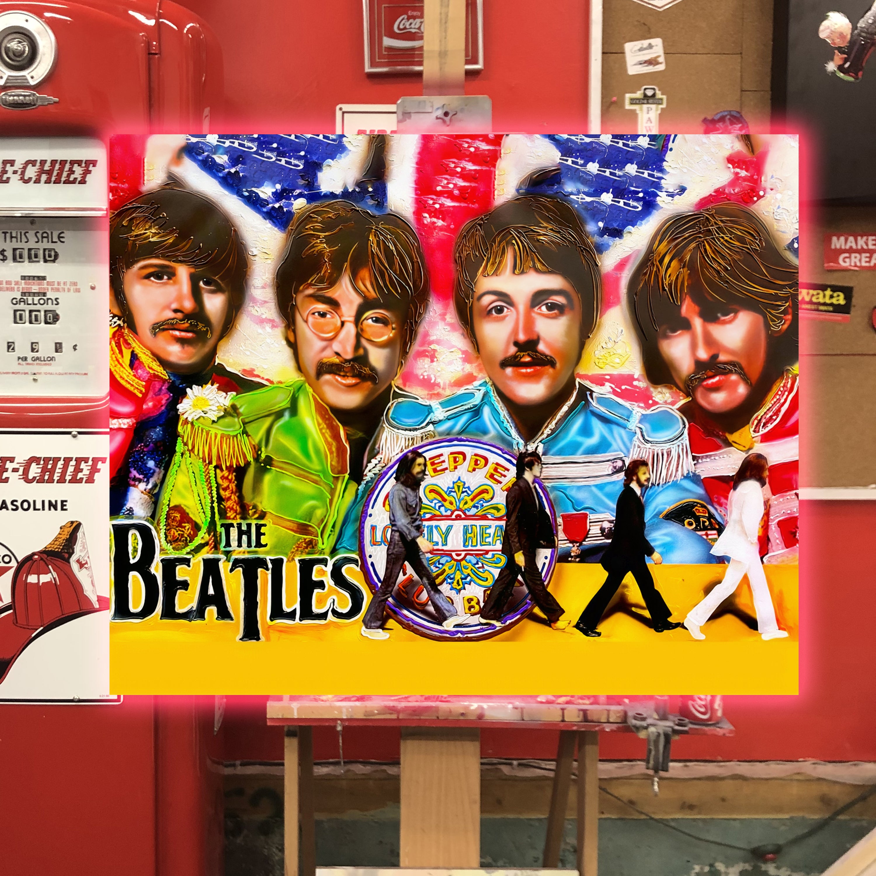 Beatles "Don't Bother Me." celebrity portrait by Chris Tutty