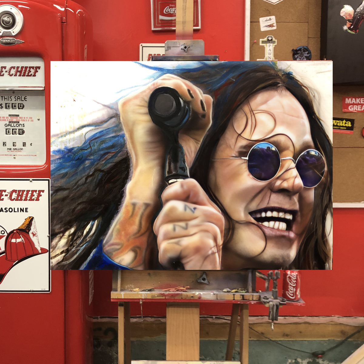 Ozzy Osbourne Canvas Art - Prince of Darkness by Chris Tutty
